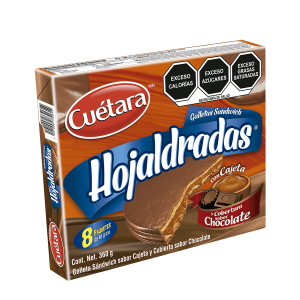 Hojaldradas rellenas de Cajeta y Cubiertas de Chocolate